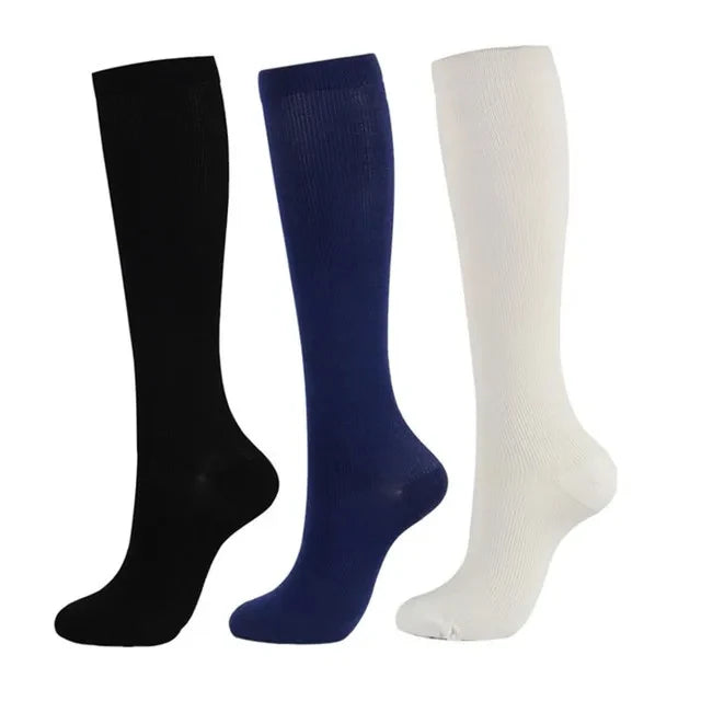 3/5/6 Pairs Compression Socks Exercise Mountaineering Running Sports Socks Elastic Medical Blood Circulation Swelling Nurse Sock