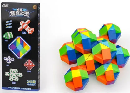 Diansheng Magic Snake Ruler Cube 240 144 120 108 96 Knots Puzzle Speed Antistress Cubes Twist Folding Profissional Toy for Kids