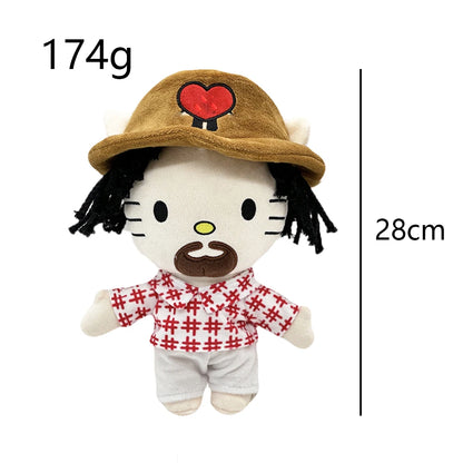 Multiple Styles Cute Cat Eminem XXXTentacion Frank Ocean Plush Toy Doll with Clothes Stuffed Soft Plush Toys Fans Collect Gift