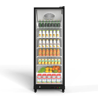 Yeego Commercial Display Beverage Refrigerator 12.36 cubic feet Vending machine beverage cooler with LED lights and adjustable shelf suitable for 0-22 ° F Supermarket,Business,Grocery Store,Office,Home
