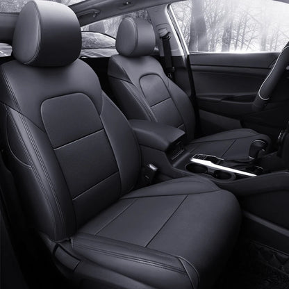Custom Fit Car Accessories Seat Covers for Hyundai Santa Fe Tucson Elantra Palisade Kona Sonata Loniq 5-8 Seats Leather Full Set
