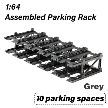 KicarMod 1/64 Diecast Model Car Manual Assembly of 3D Parking Building Multi-Layer Structure with Free Combination Display Car