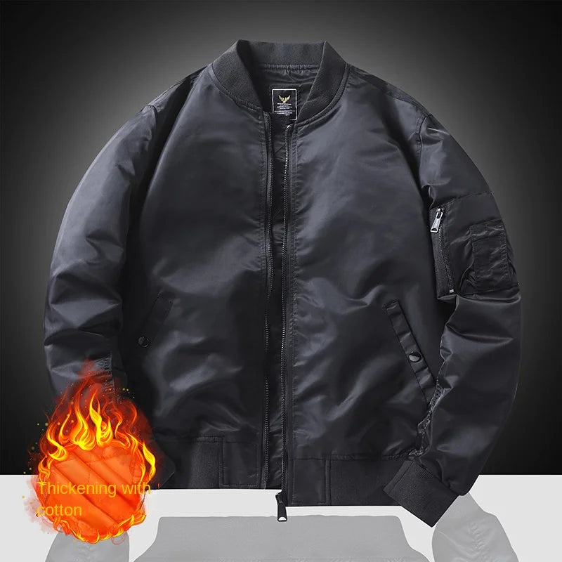 2025 New Cotton Cross border Flight Jacket Men's Thick Autumn/Winter Pilot Jacket Baseball Suit Large Size