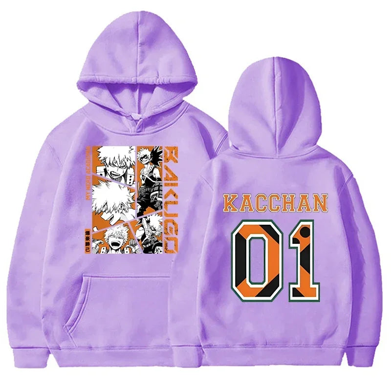 New Anime Bakugou Katsuki Print Hoodies Women Men Spring Autumn Fashion Pullovers Ladies Hooded Long Sleeve Sweatshirt