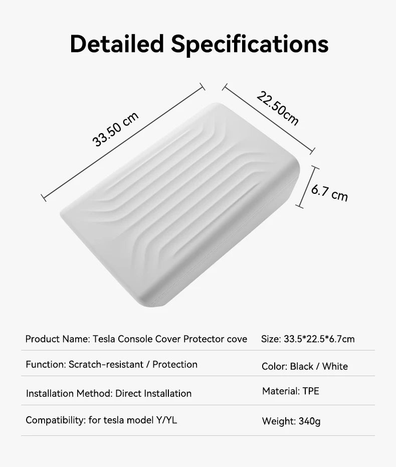 YZ  For Tesla Model Y YL Juniper Model 3 Highland TPE Armrest Cover Soft Case Center Arm Rest Pad Anti-scratch 2026 Accessories