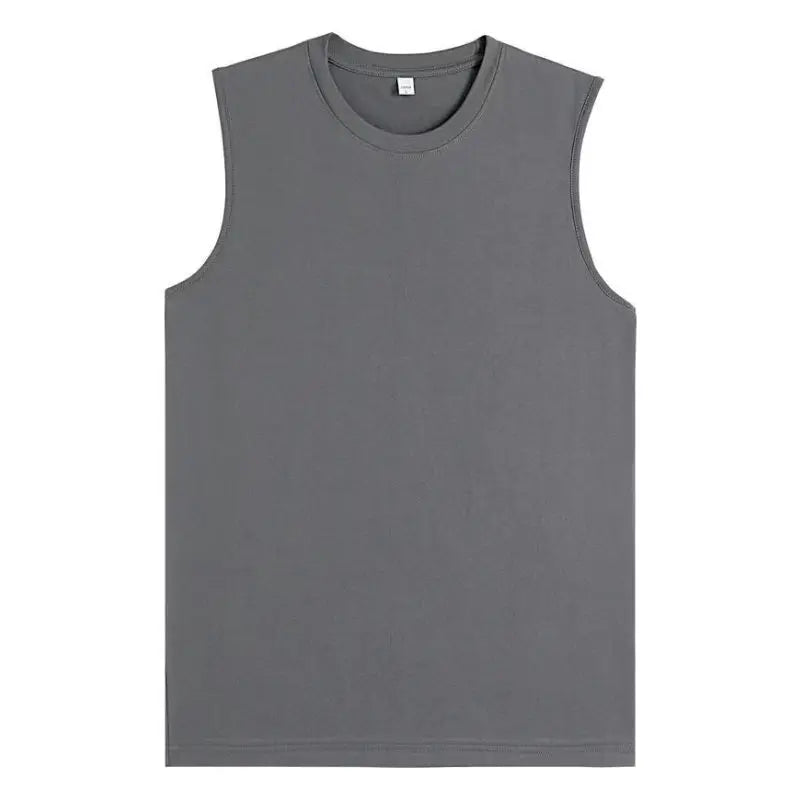 High Quality Sleeveless Cotton T Shirt Custom Print Embroidery Personal Design Company Team Logo Men And Women Tops