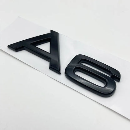 3D Chrome Glossy Black ABS TDI TFSI Car Rear Emblem Sticker for Audi A1 A3 A4 A5 A6 A6L A7 A8 S3 S6 Q3 Q5 Q7 TT S RS