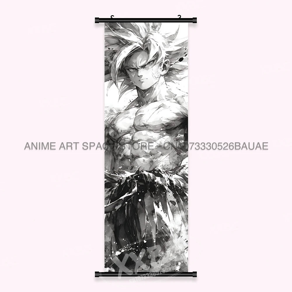 Dragon Ball Anime Wall Artwork Canvas Mural Scrolls Pictures Anime Character Son Goku Hanging Painting Poster Home Decoration