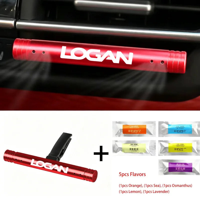 1PC Car Air Vent Perfume Clip Aromatherapy Diffuser Auto Freshener For Dacia Logan Logo Styling Interior Decor Accessories