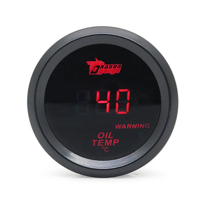 52mm Boost Gauge/Water Temp/Oil Temp/Oil Press/Voltage/Tachometer Gauge Digital Red led Black Case