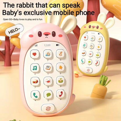 Brain early teaching rabbit cell phone gum chinese-english multi-functional infant enlightenment sleep toys