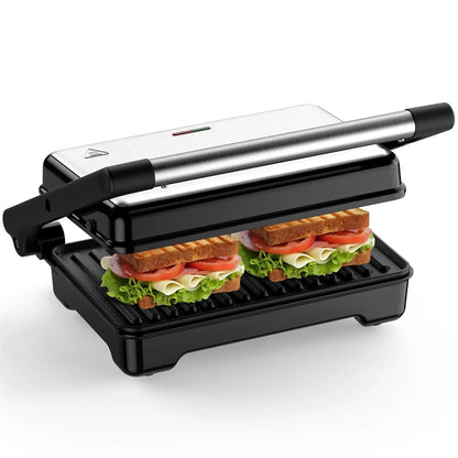 Panini Grill Press, 1200 W Sandwich Maker, Fits 2 Slices of Bread, 180-Degree Opening, Easy to Clean,Versatile Use