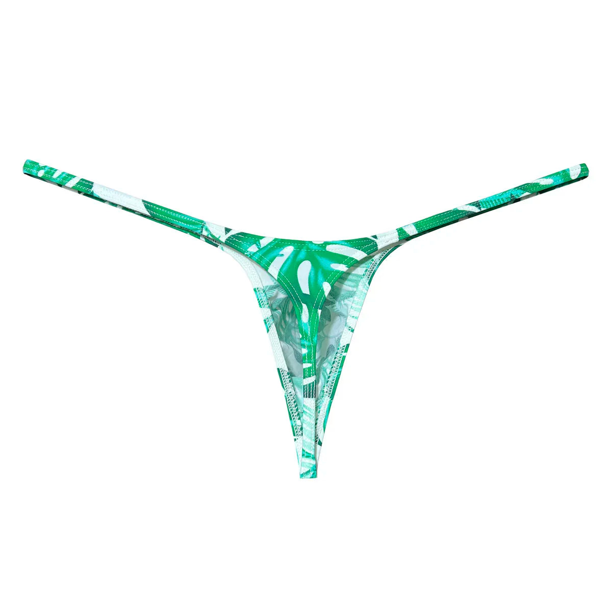 Mens G-String Underwear Thong Multicolor Print Men Low Rise Bikini Briefs Pouch Breathable Thong for Men Quick-dry Mini Panties