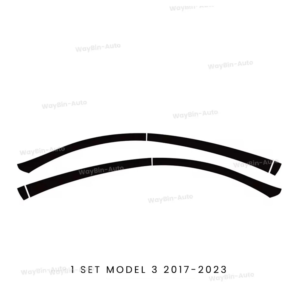 Hidden Roof Vinyl Wrap For Tesla Model 3 Highland 2024 Strip Film Trim Cover Black Y Juniper Floating Roof Sticker Accessories