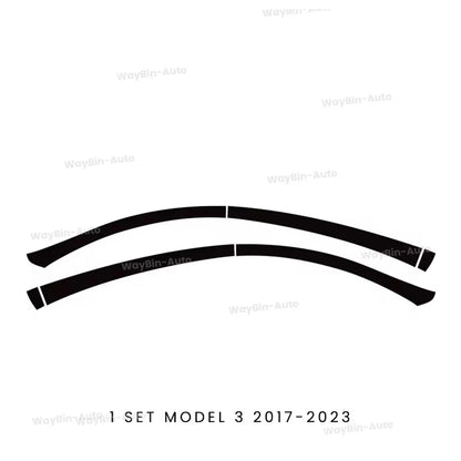 Hidden Roof Vinyl Wrap For Tesla Model 3 Highland 2024 Strip Film Trim Cover Black Y Juniper Floating Roof Sticker Accessories