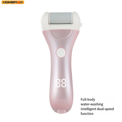 HOMEFISH Electric Pedicure Foot USB Rechargeable Power Display Grinding Exfoliator Replacement Heads For Heel Callus Remover