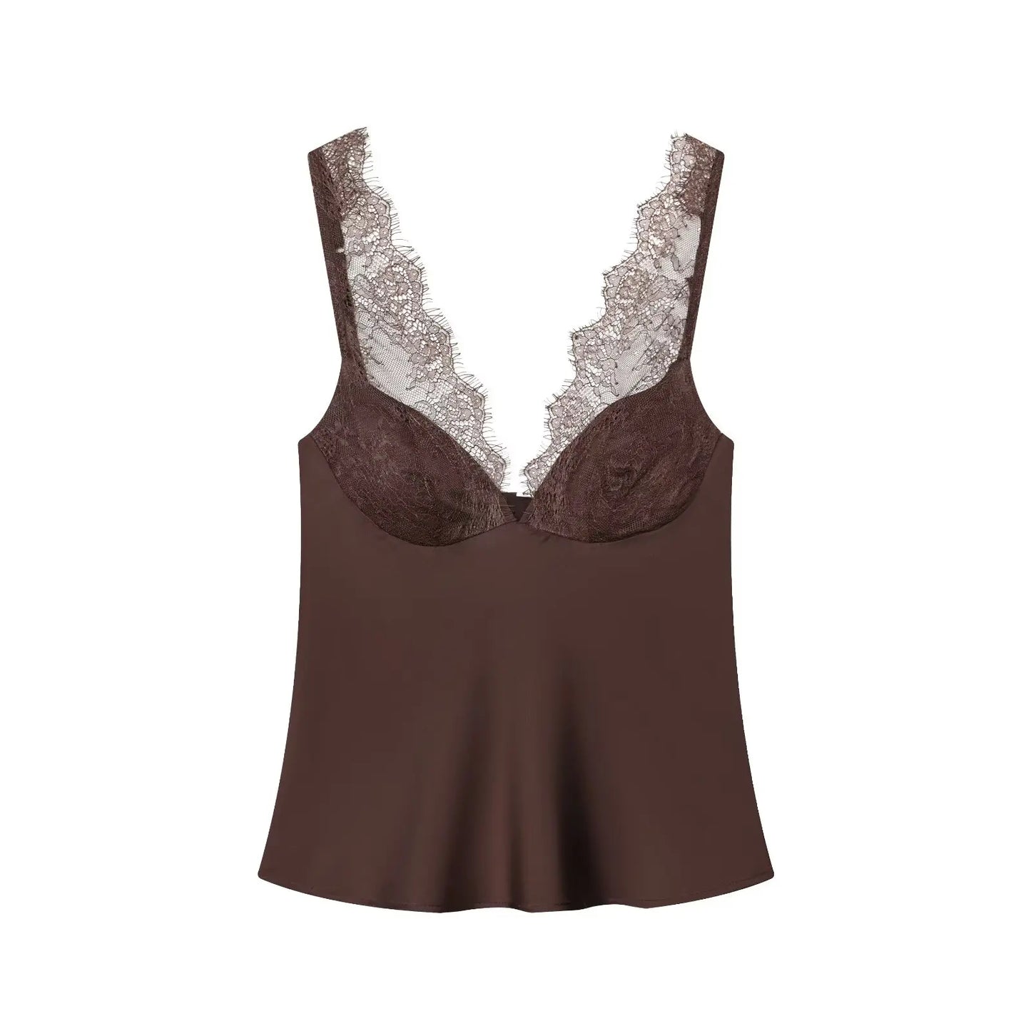 HH 2026 Summer Fashion Women's Slim Tank Tops Sleeveless Backless Solid Lace V Neck Shirt Female Sexy Party Causal Tops