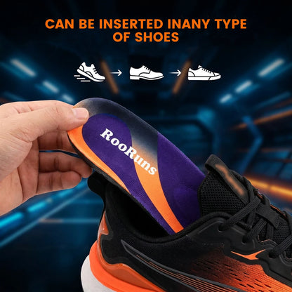 1Pair Orthotic Shoe Insoles with High Arch Support, Shock Absorbing Anti-Fatigue Inserts for Walking Running Standing All Day