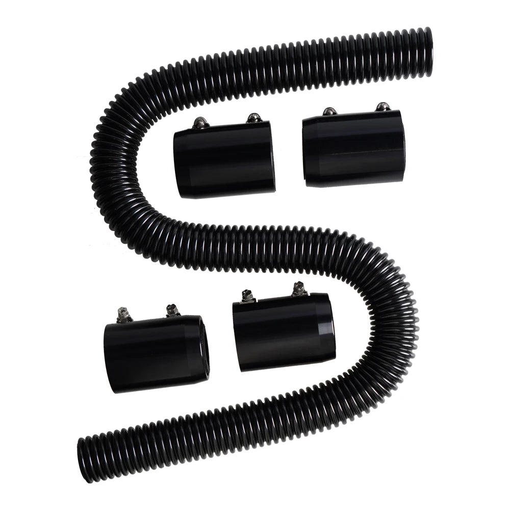 Universal 24" 36" 48" Car Engine Cooling Stainless Steel Radiator Hose Kit and Stainless Steel With Chrome-Plated Cap Clamp