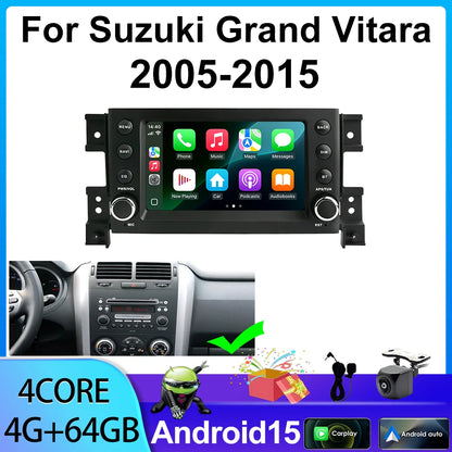 Android Car Radio 7' Multimedia Wifi GPS for Suzuki Grand Vitara 3 2005-2015 with Carplay AndroidAuto Stereo