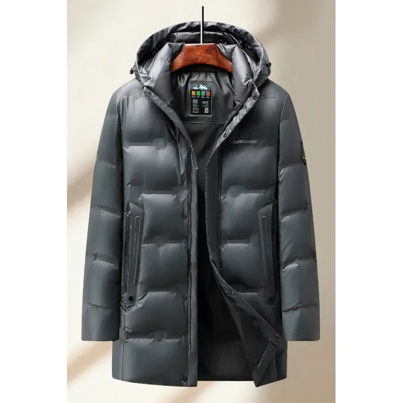 2025 new arrival winter jacket 90% white duck down jackets men,mens long style fashion thicken warm winter down coat,parkas men