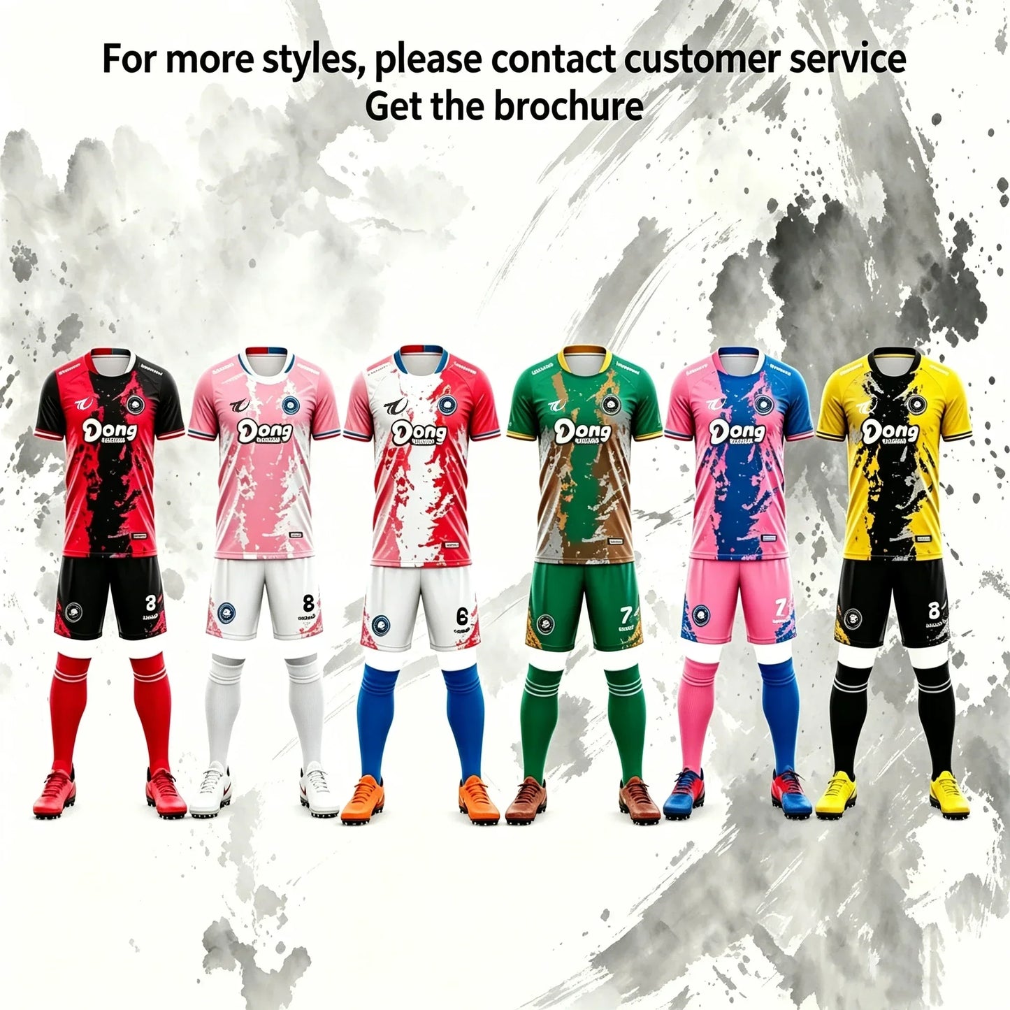 Sublimation Customize Own Design Printing Club Team Training Football Jersey Kits Quick Dry Breathable Soccer Uniforms Wear Set
