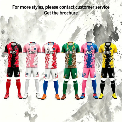 Sublimation Customize Own Design Printing Club Team Training Football Jersey Kits Quick Dry Breathable Soccer Uniforms Wear Set