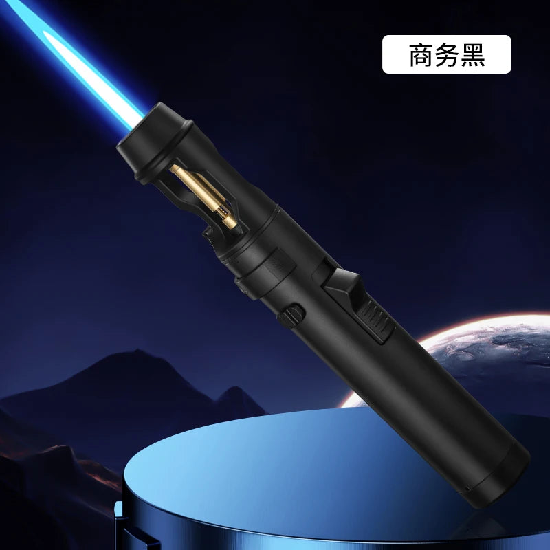 Powerful Metal Gas Lighter Windproof Kitchen Cooking Torch Flame Jet Barbecue Smoking Accessories Cigar Lighters Men's Gift