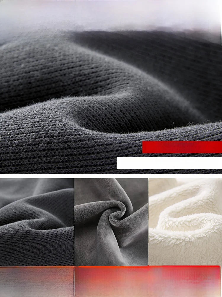Gray Lamb Velvet Sport Pants Women's High Waist Drapey Fleece Wide Leg Casual Small Size Thickened Cotton Pants