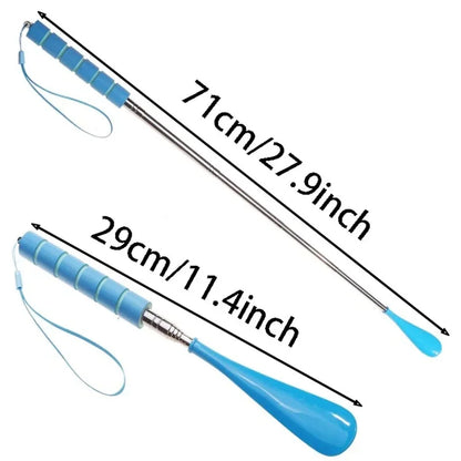1/5/10 PCS Stretchable Long 30cm-71cm Metal Shoehorn Pregnant Woman Elderly Shoe Spoon No Bending Over Wearing Shoe Spatula
