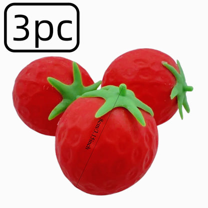 Giant Strawberry Squishy Toy Extra Large Size Strawberry Fidget Toys Slow Rising Shapeable Venting Ball for Adults Friends Gifts