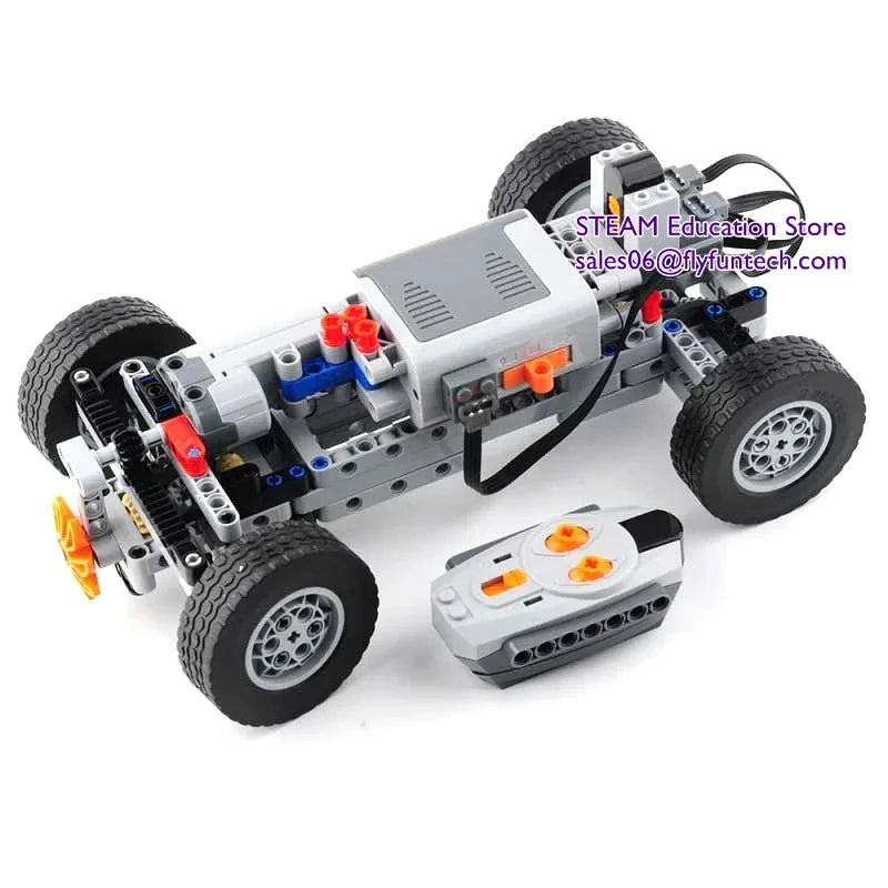 Four-wheel Drive Remote Control Car Motor Power 4WD RC Car Kit 32019 86652 Wheel Building Blocks Compatible with Legoeds RC Car