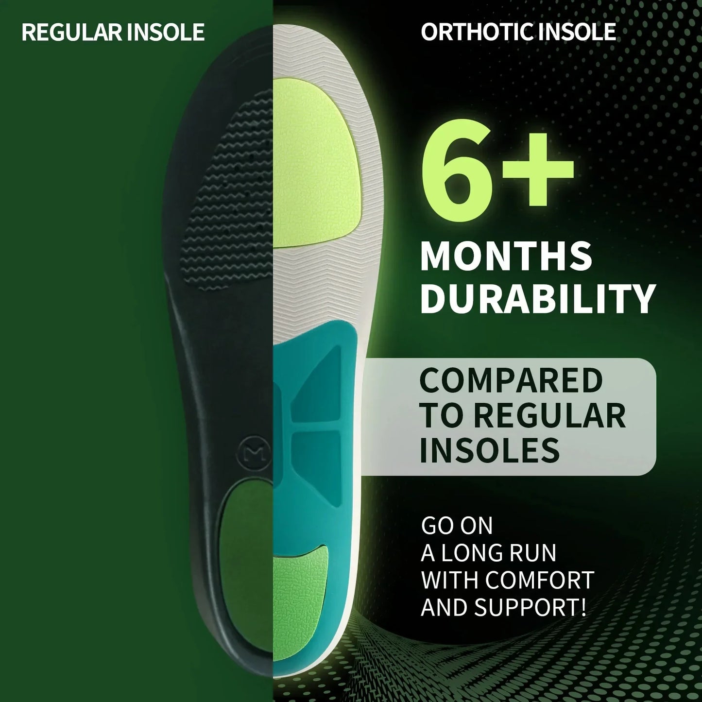 Plantar Fasciitis Heavy Support 210lb Orthopedic Insert Flat Feet Heel Pain Relief Work Boot Insole All-Day Cushioning Men Women