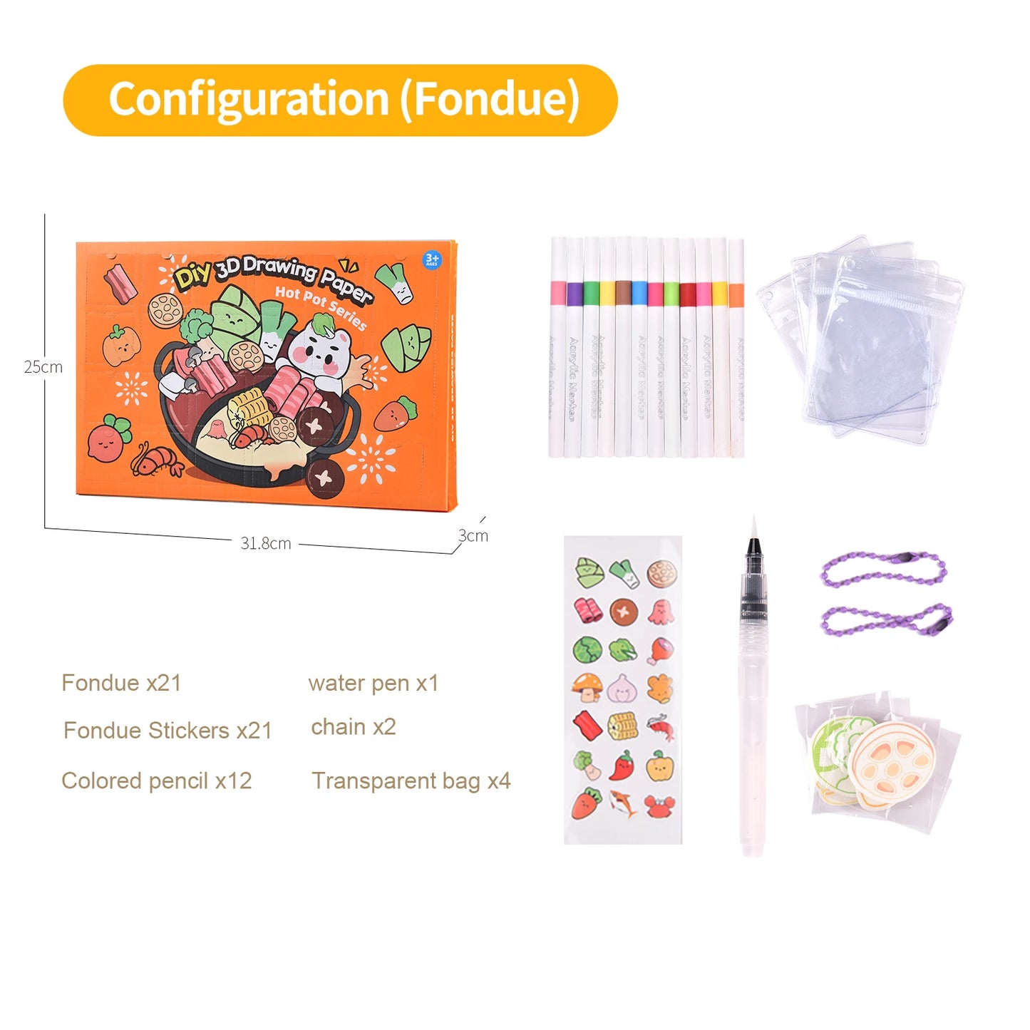 3D Foam DIY Squishy Kit for Kids, Parent-Child Interactive Toy, Fruit and Dessert Series Shapes
