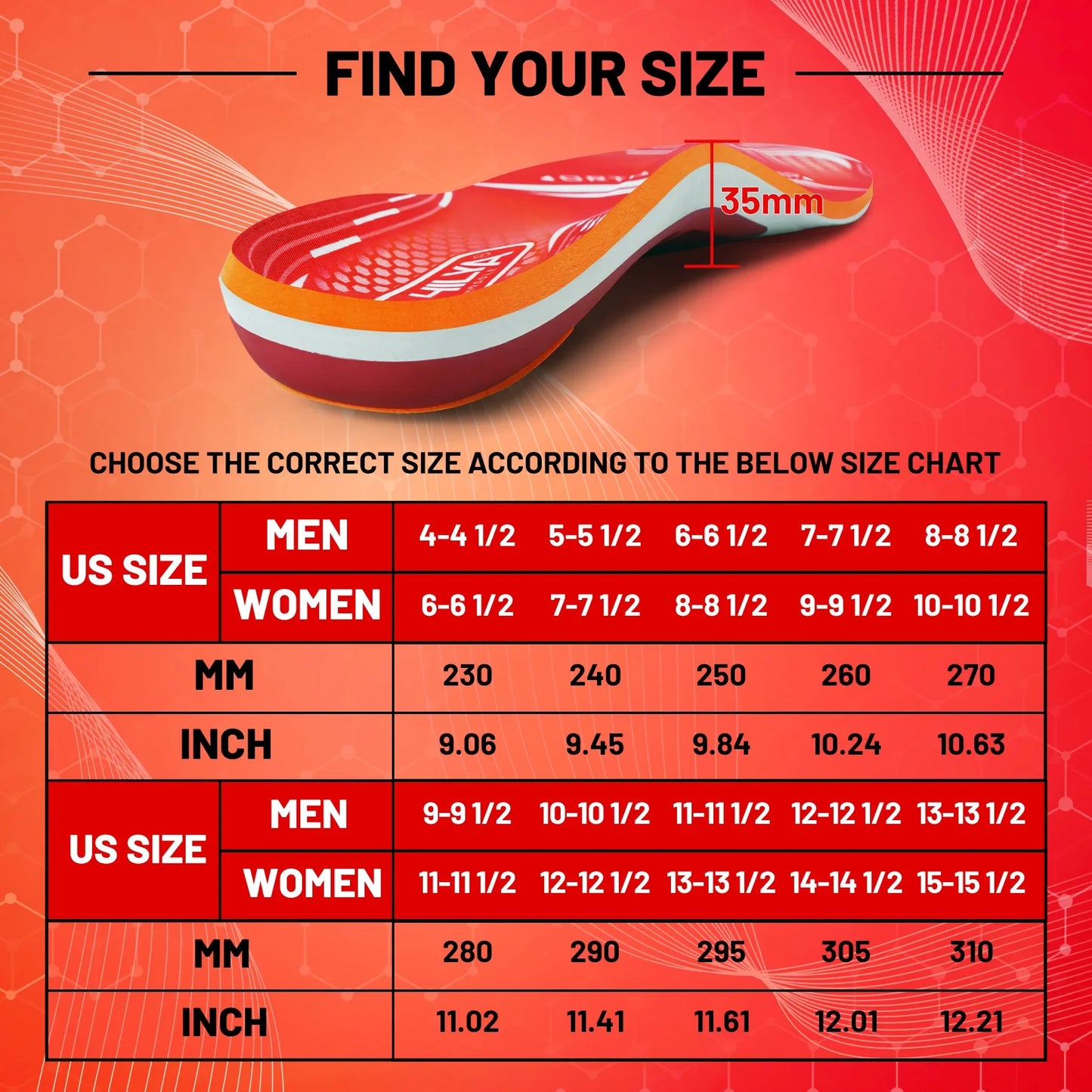 Orthopedic Sport Insole Plantar Fasciitis Flat Foot High Arch Support Men Women Sneaker Orthotic Plantillas Insert Shoe Sole
