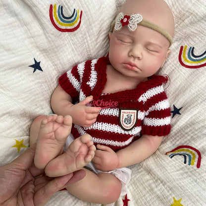 Open Mouth Silicone Reborn Baby Loulou 20" Preemie Bebe Reborn Girl&Boy Washable Newborn Doll Muñeca De Renacimiento De Silicona