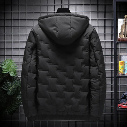 New Winter Men's Cotton Padded Clothes Trendy Down Cotton Padded Jackets  Loose Coats Thickened Warm Bread Jackets with Hats