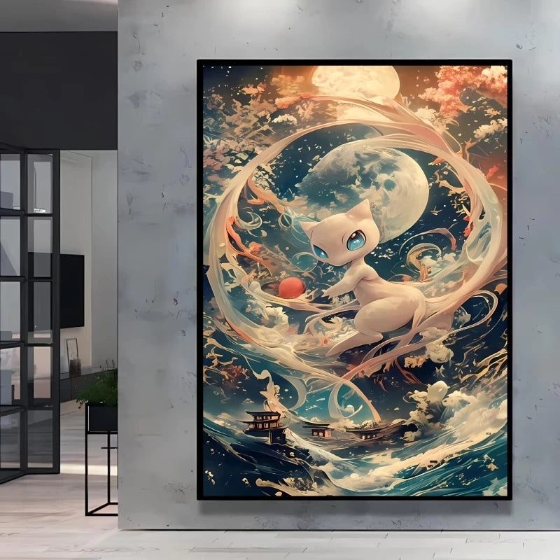 High Quality Pokemon Arcanine Pikachu Wall Painting with Unique Designs and Gorgeous Colors Adding A Touch of Brightness To Wall