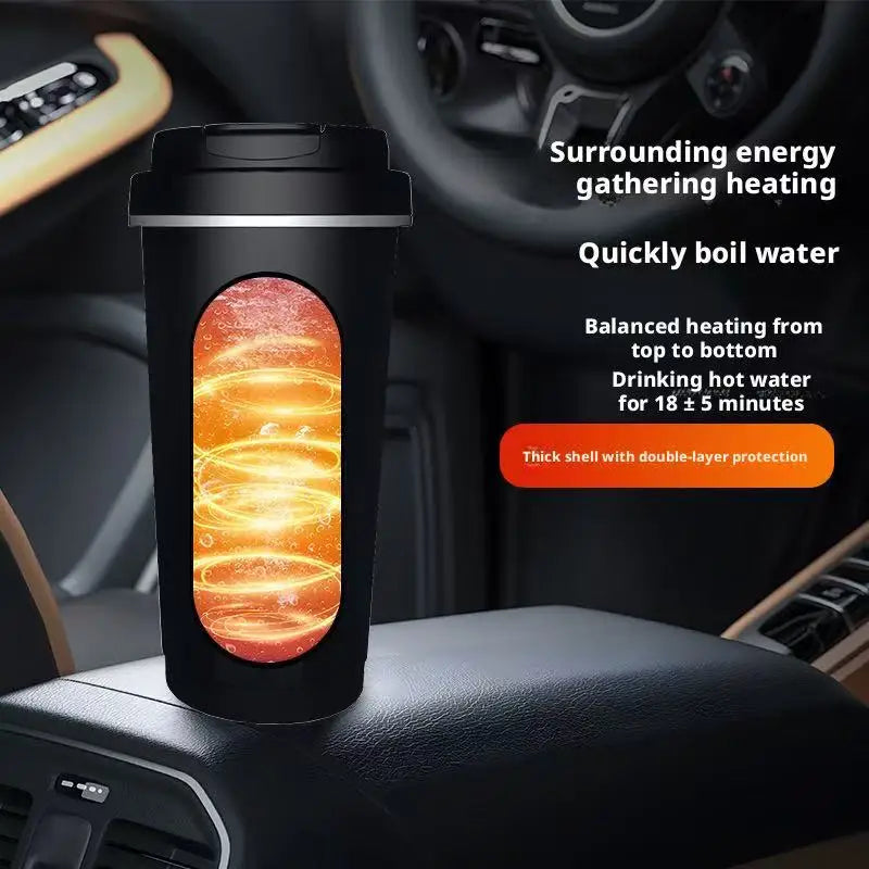 New Car Heated Water Cup - Smart Constant Temperature Digital Display Insulated Mug Multi-Functional Travel Heating Cup