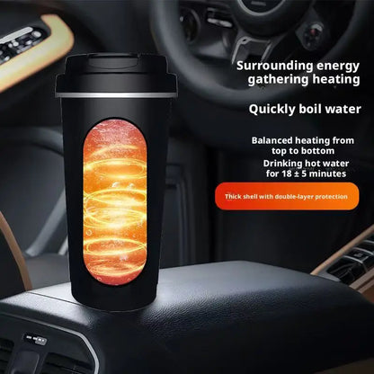 New Car Heated Water Cup - Smart Constant Temperature Digital Display Insulated Mug Multi-Functional Travel Heating Cup