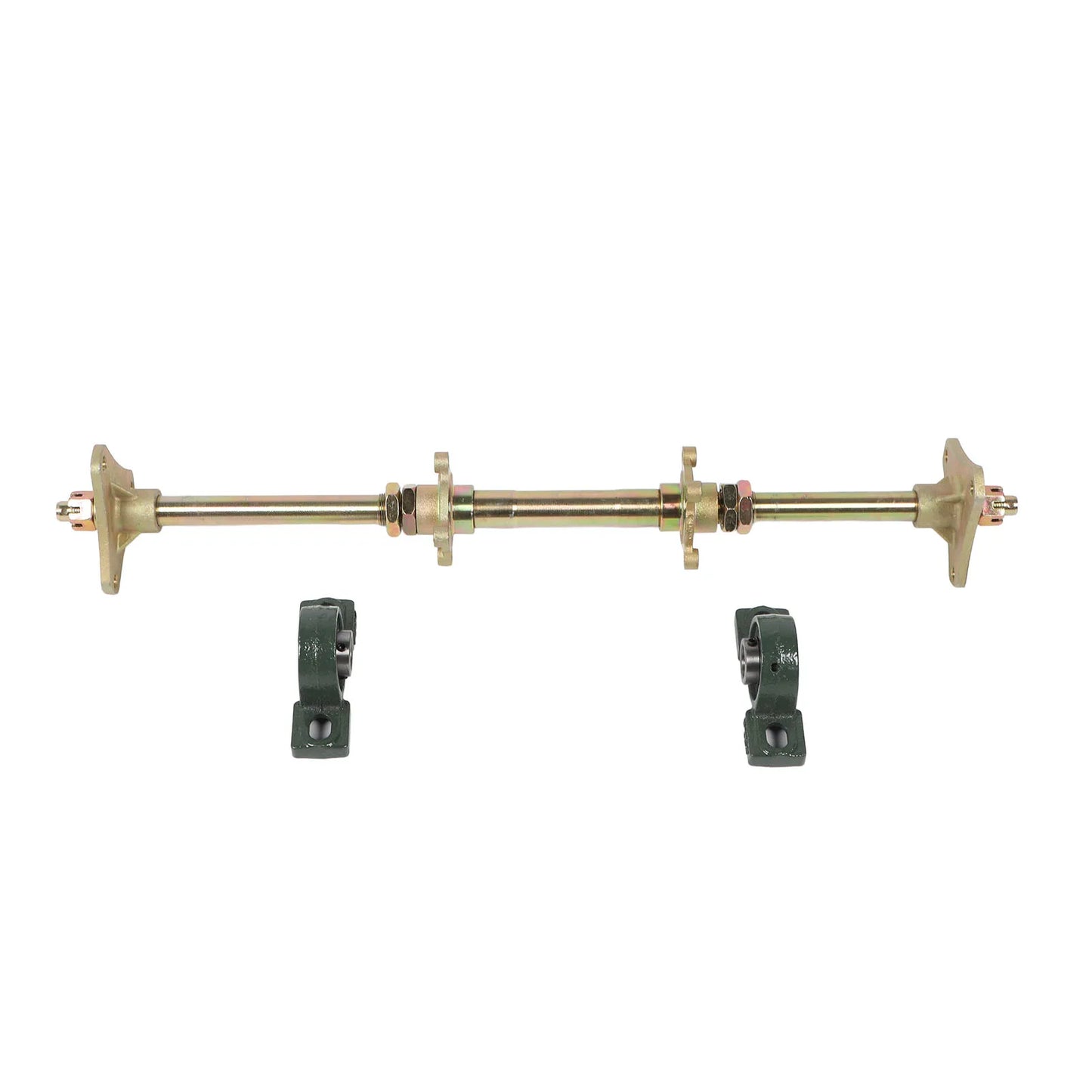 24inch Rear Axle Shaft Kit Flanges Fixing Mounts Heavy Duty High Strength DIY Rear Axle Kit for 50‑150CC for Drift Trikes