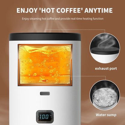 Portable Coffee Machine 7800mAh Wireless,Digital Display Fast Heat,with bracket & protective cover ,for Camping Travel Outdoor