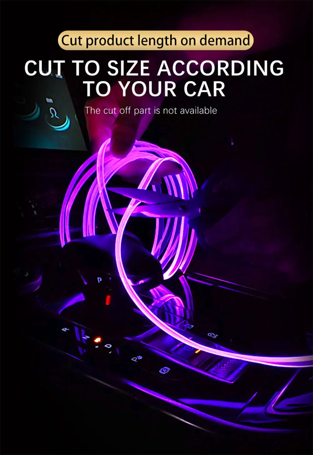 1M 3M 5M Car Fiber Optic led strip Atmosphere light for flexible AUTO interior Lamp Party decoration lights Neon strips 5V USB