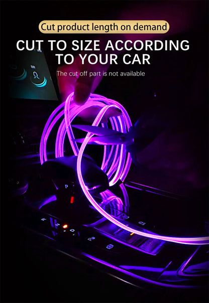 1M 3M 5M Car Fiber Optic led strip Atmosphere light for flexible AUTO interior Lamp Party decoration lights Neon strips 5V USB