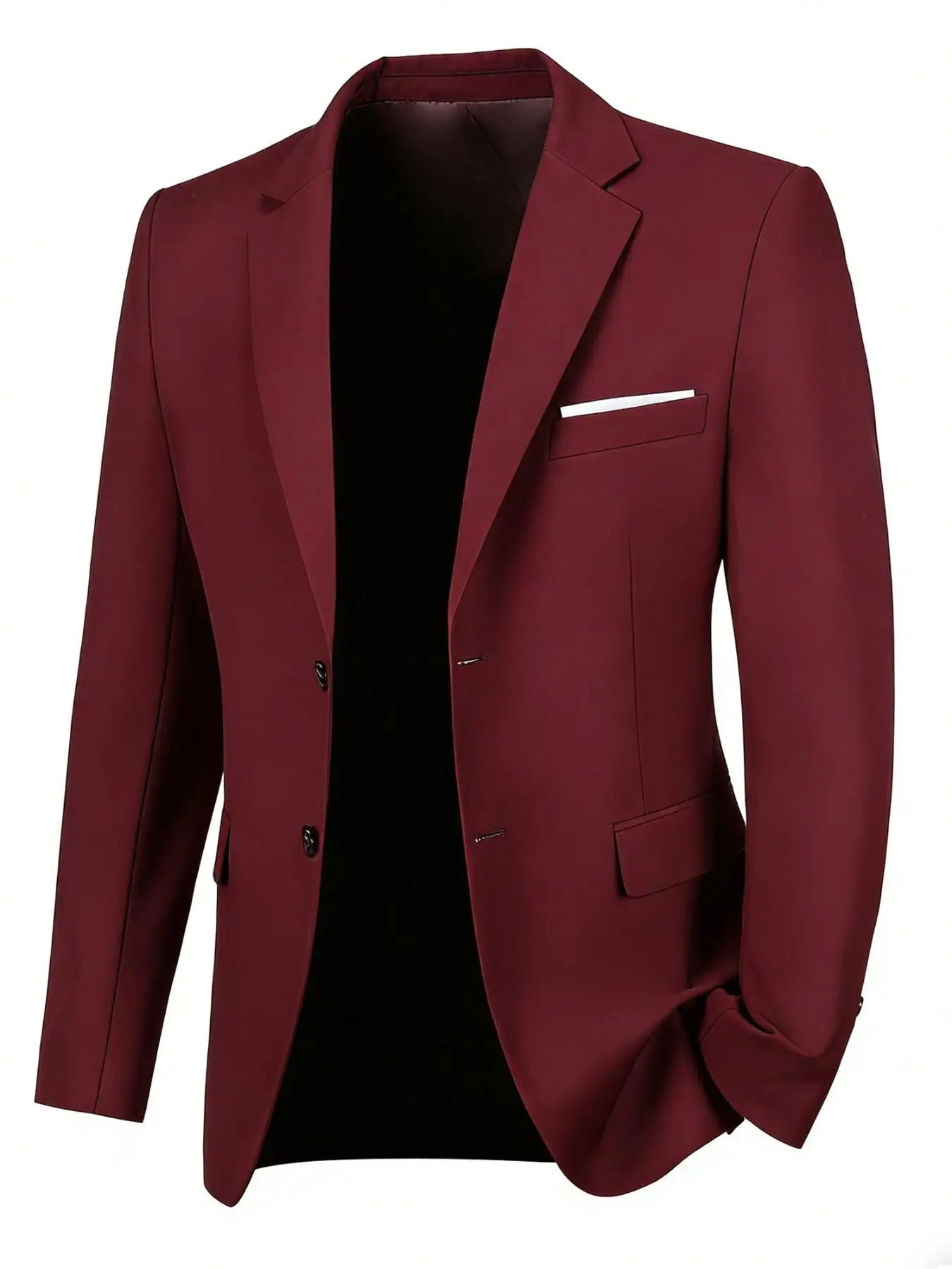 Men's Navy Blue Slim Fit Blazer,Single-Breasted Business Suit Jacket,Formal Wedding & Office Wear (Blazer Only, No Vest)