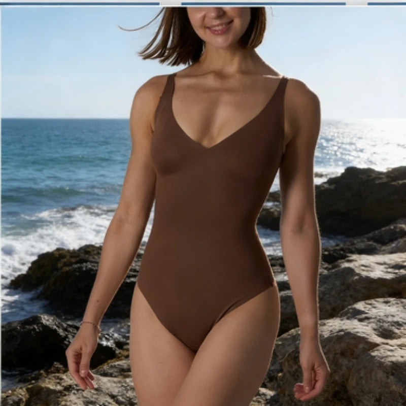 High Stretch Seamless Bodysuit Tummy Control Butt Lifting Slimming One Piece Shapewear