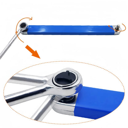 2-in-1 Multi-Functional Extension Wrench with Ratchet Non-Slip Metal Industrial Tool Set Wrench Tool Wrench Connector