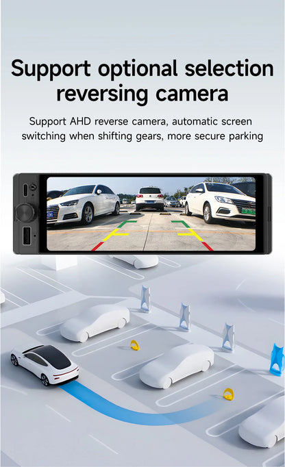 1DIN Universal MP5 6.28-Inch Car Radio IPS Wireless Carplay Android AUTO AUX USB SWC BT Touch Screen Multimedia Video Player