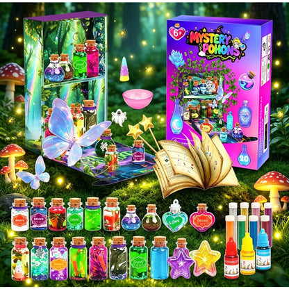 DIY Fairy Magical Potions Kit Witches' Magical Color Changing Freezing Potions Art Craft Kit Science Experiments Games Kid Craft
