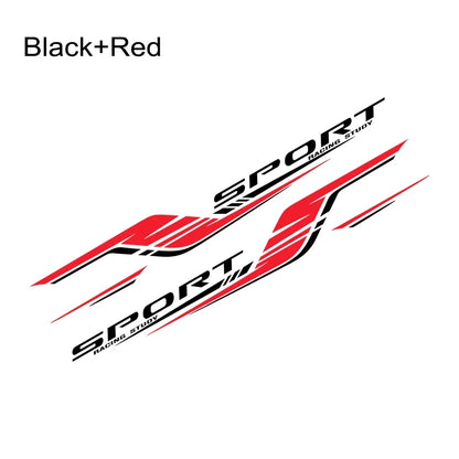 2PCS Long Stripes Car Decal Left and Right Side Personalized Waterproof Vinyl Tuning Stickers For Auto Body Decor Accessories